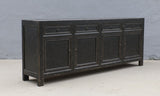 Lilys Four Drawers Sideboard Distressed Black 93X18X35H (Pre-Order Only) 9123-B