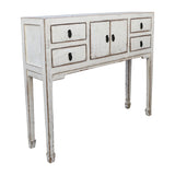 Lilys Four Drawers Console Table Antique Off White 9124-W