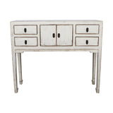 Lilys Four Drawers Console Table Antique Off White 9124-W