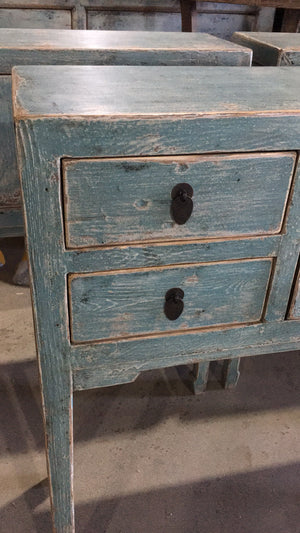 Lilys Four Drawers Console Table Weathered Soft Aqua 9124-G