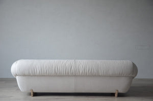 Lilys Verona 3 Seater Sofa Off White Nubuck Leather Fabric 97.6X41.4X27.8H (Dior-02) 9125-WT