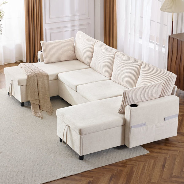 English Elm Swivel Barrel Accent Chair Chenille Tufted Round Club Seat for Living Room Lounge Beige N719S002230A