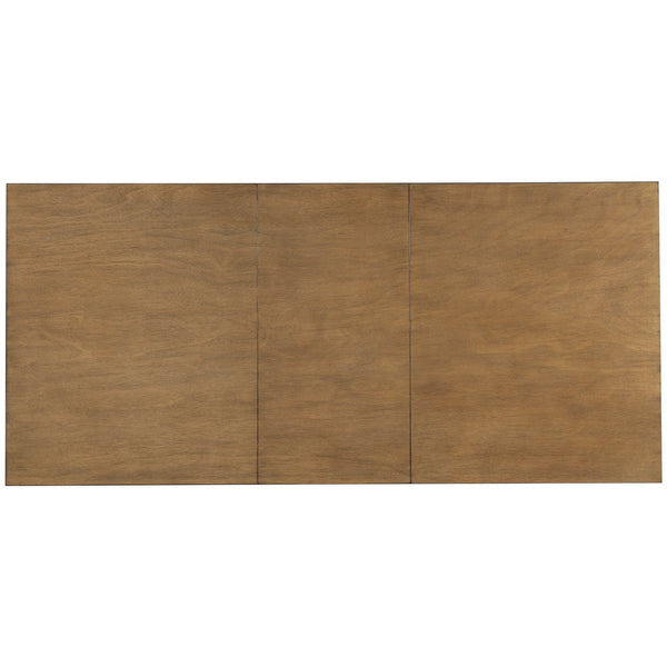 English Elm TOPMAX Solid Wood Extendable Dining Table Set for 6 with 18" Leaf, Trestle Legs, Cushioned Bench & Chairs Gray SP000089AAE