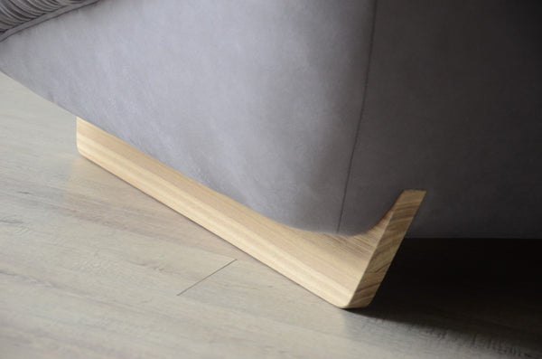 Lilys Verona Sofa Chair Cloudy Gray Nubuck Leather Fabric 44.5X41.4X27.8H(Dior-91) 9126-GRAY