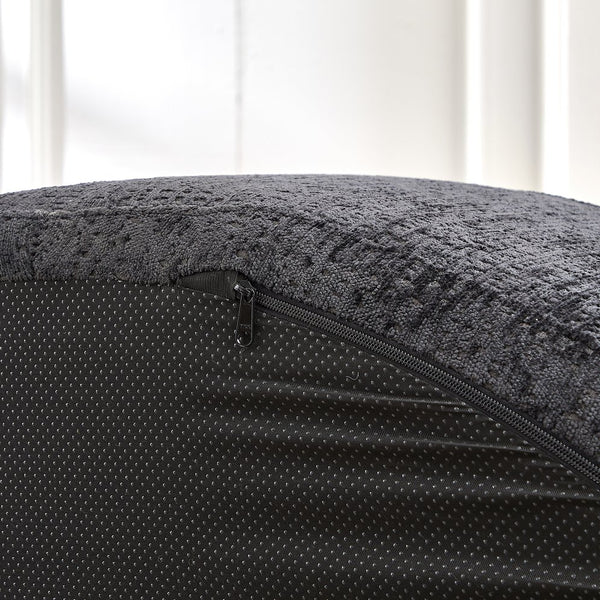 English Elm 55''L Chenille sponge single sofa sleeper chair — no assembly, ultra-soft chenille, plush backrest pillow comfort for living room relaxation Black W834P221028