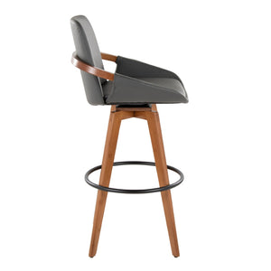 English Elm Dining/accent Chair Solid Wood Tapered Legs Cream Upholstery Mid-century Modern Seating B202P471172