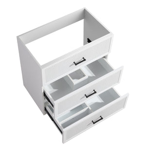 English Elm HK2305-30-WH 24" Floating Bathroom Vanity with Wall-Mount Design, Space-Saving Modern Sink Cabinet White W1550P168213