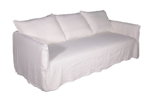 Lilys Naples Slipcover Sofa Wash Linen White (Dx130-17) 9129-WT