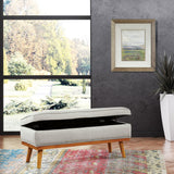 OSP Home Furnishings Katheryn Storage Bench Fog