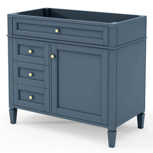 English Elm 36'' Modern Bathroom Vanity Cabinet With Solid Wood Frame, 2 Drawers, Tip-Out For Storage Needs N710P256582M