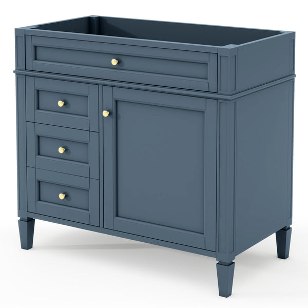 English Elm 36'' Modern Bathroom Vanity Cabinet With Solid Wood Frame, 2 Drawers, Tip-Out For Storage Needs N710P256582M
