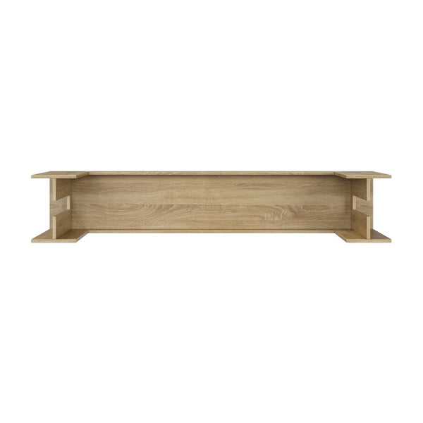 English Elm 62.99-inch Farmhouse Console Table Slim Entryway Sofa Accent with Rustic Wood Finish Oak W1706P399676