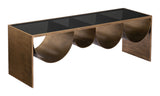 Reed Coffee Table Brass & Black 109842 Zuo Modern