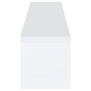 English Elm Garner White High Gloss TV Stand with Soft-Close Drawers, Adjustable Shelves & 6 Compartments B062P358302