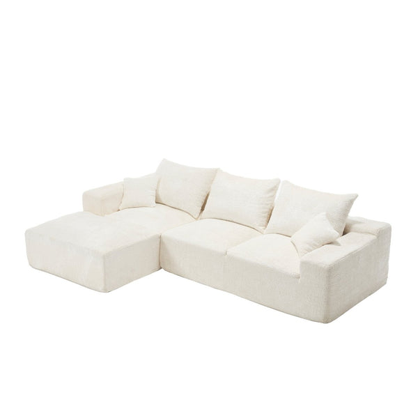 English Elm United L-Shaped Chenille Sofa - Plush Comfort, Spacious Design, No Assembly Required For Cozy Living W1568S00125-GIGA
