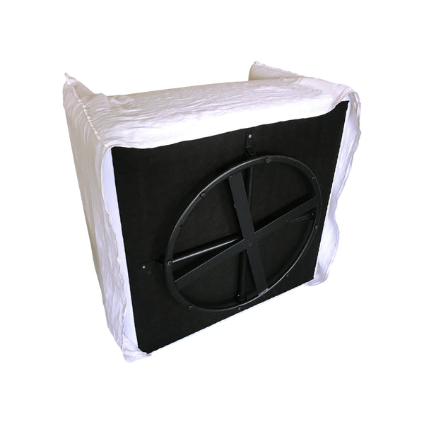 Lilys Naples Slipcover Swivel Sofa Chair Wash Linen White (Dx130-17) 9130S-WT