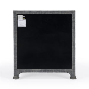 Butler Specialty Chatham Raffia Chest - Versatile 3 Drawer Storage Solution For Bedroom, Hallway, Or Living Room Charcoal Gmelina Arborea Wood,Mdf,Oak Veneer,Saguran Raffia,Aluminum 9130420-butler
