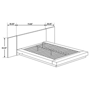 English Elm Tokyo 5-Piece Platform Bedroom Set: Modern Eastern King Bed, Nightstands & Dresser In Cappuccino Finish B062S00975-GIGA