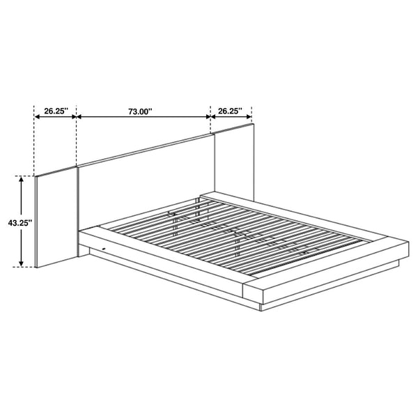 English Elm Tokyo 5-Piece Platform Bedroom Set: Modern Eastern King Bed, Nightstands & Dresser In Cappuccino Finish B062S00975-GIGA