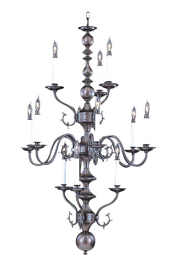 Framburg 12-light Timeless Colonial Jamestown Foyer Chandelier - Elegant American-made Lighting Fixture Mahogany Bronze Metal 9132 Mb