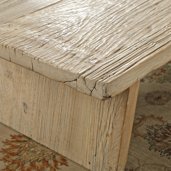 Lilys Sled Coffee Table Weathered Natural Old Wood 9132-L