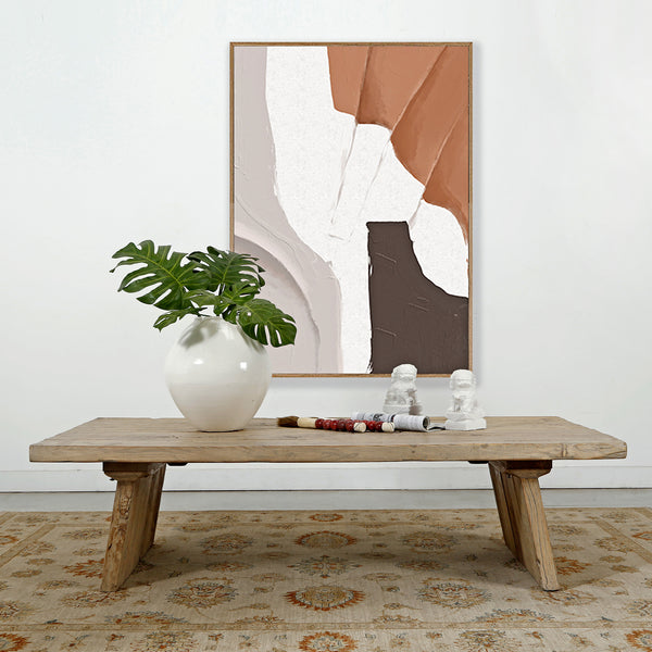 Lilys Sled Coffee Table Weathered Natural Old Wood 9132-L