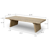 Lilys Sled Coffee Table Weathered Natural Old Wood 9132-L