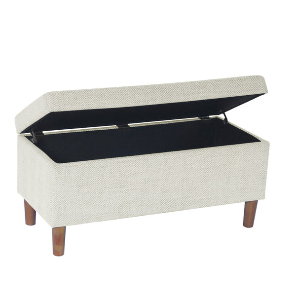 English Elm Zia Chevron Woven Storage Bench with Lift Top Hardwood Frame for Bedroom Entryway B056P416985