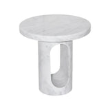 Laguna Side Table Round Natural White Marble