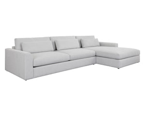 Sunpan Merrick Sofa Chaise - Stylish Comfort with Fully Upholstered Base, Modern Design for Any Space Right Arm Facing