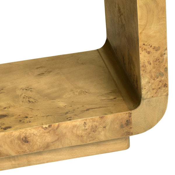 Crestview Collection Transitional Etagere Bookcase - Mappa Burl Wood, 4 Fixed Shelves, Modern Elegance For Any Room Brown Solid Wood Cvfdr1167