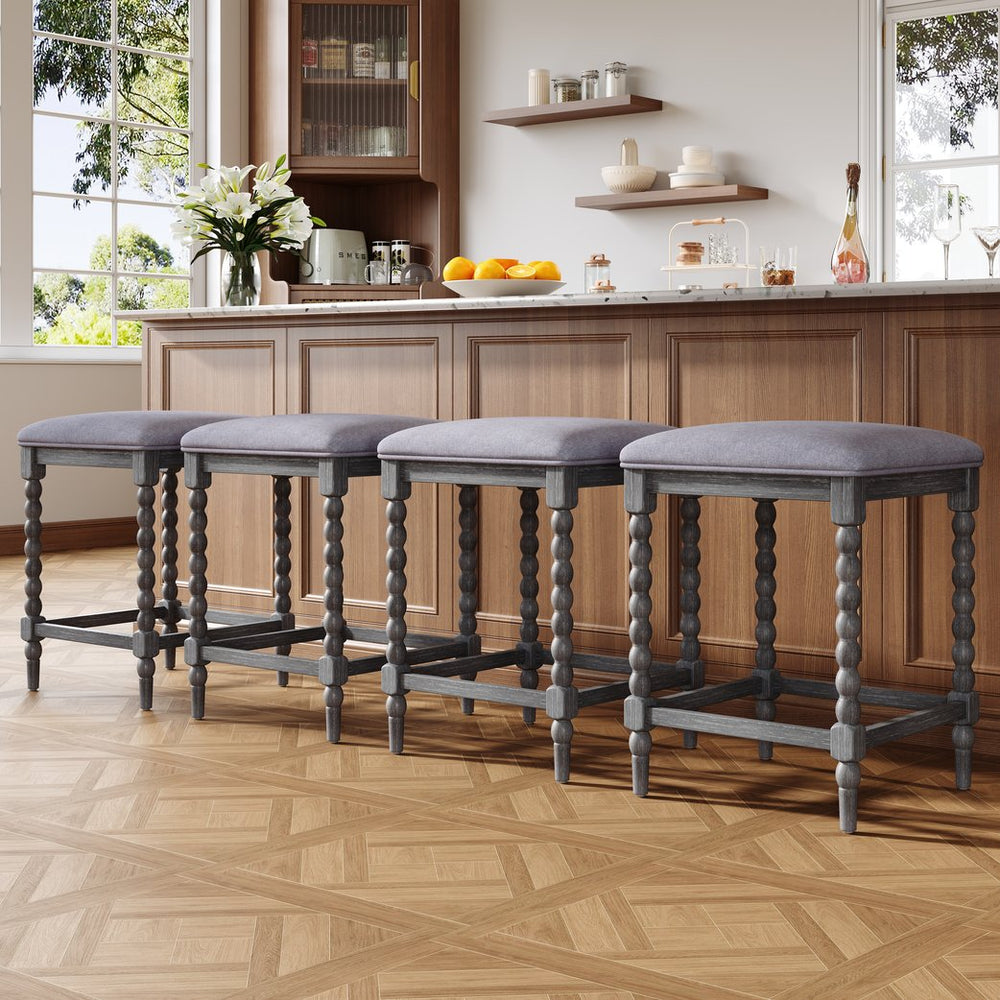 English Elm Christopher Knight Home® - 26''Counter 26'' Counter Stools Set Of 4 - Stylish Acacia Wood Frame With Foam-Padded Seats For Modern Homes N780P339749G-2