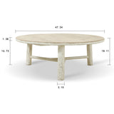 Lilys Amalfi Two Tones 48" Round Coffee Table With Round Legs 9137-W
