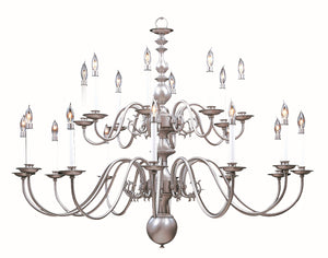 Framburg 20-light Elegant Colonial Jamestown Foyer Chandelier - Timeless Style For Any Home Décor Satin Pewter Metal 9138 Sp
