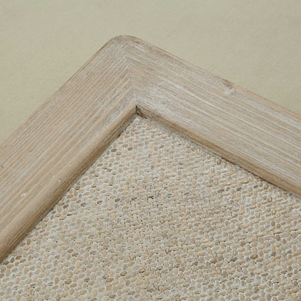 Lilys Milo Rectangular Coffee Table With Rattan Top Weathered Whitewash 9138