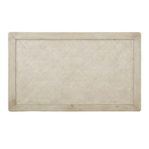 Lilys Milo Rectangular Coffee Table With Rattan Top Weathered Whitewash 9138