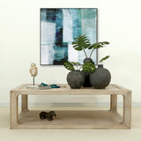 Lilys Milo Rectangular Coffee Table With Rattan Top Weathered Whitewash 9138