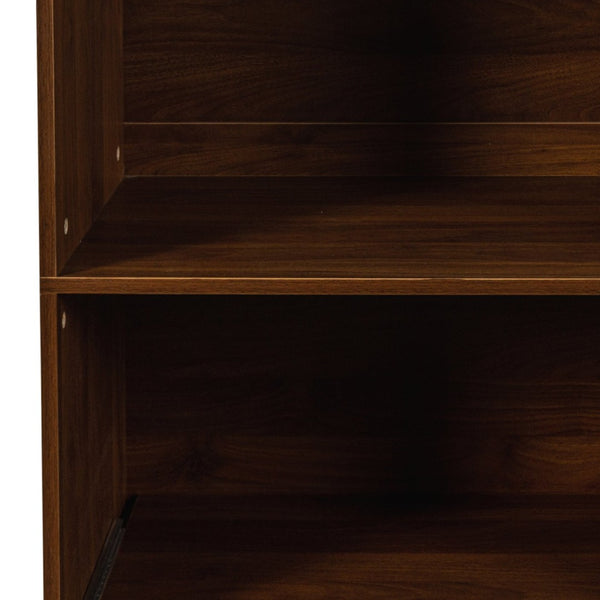 English Elm 70.87"h Tall Storage Cabinet Glass Panel Doors Asymmetric Drawers Modern Hallway Organizer W331S00213