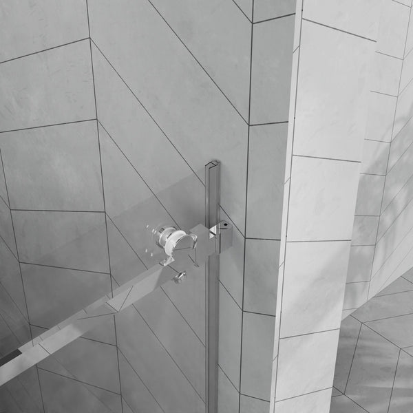 English Elm Goodyo 48"X72" Frameless Sliding Shower Door & Base Combo, Modern Acrylic Shower With Chrome Hardware W1223S00029