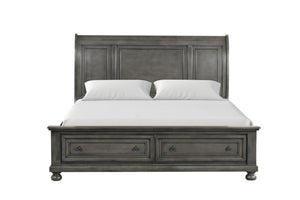 English Elm Meade Elegant Gray Queen Bed With Storage Drawers, Durable Design For Stylish Bedroom Organization B078S00573