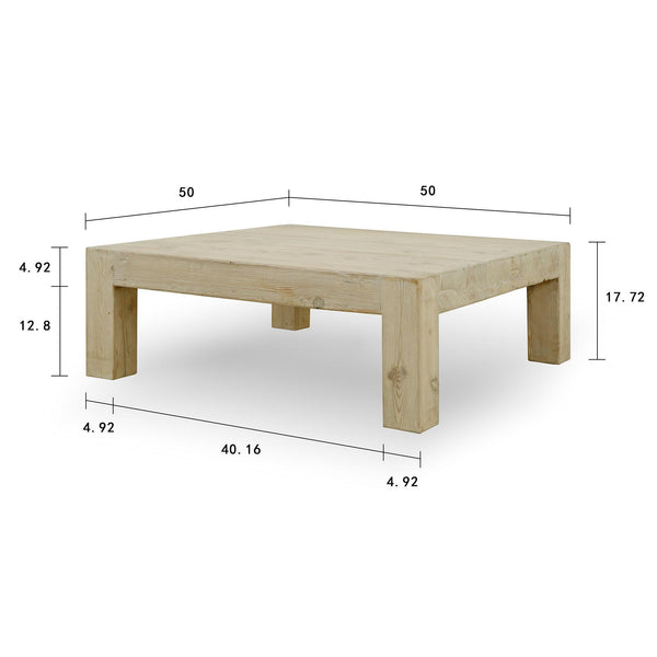 Lilys Capri Dovetail Square Coffee Table 50X50 9140