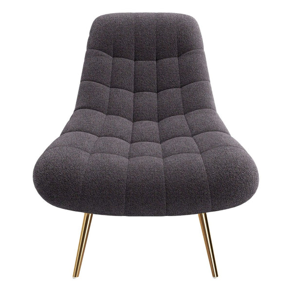 English Elm Aubrey Boucle Accent Lounge Chair Mid-century Curved Arms High-density Foam Seat B183P201634