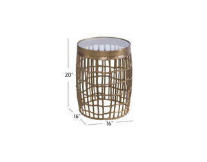 Basset Mirror Harper Accent Table - Elegant Antique Bronze Frame With Clear Glass Top For Modern Sophistication Bronze Metal 9141-lr-223