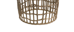 Basset Mirror Harper Accent Table - Elegant Antique Bronze Frame With Clear Glass Top For Modern Sophistication Bronze Metal 9141-lr-223