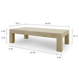 Lilys Capri Dovetail  Rectangular Coffee Table 67X37 9141