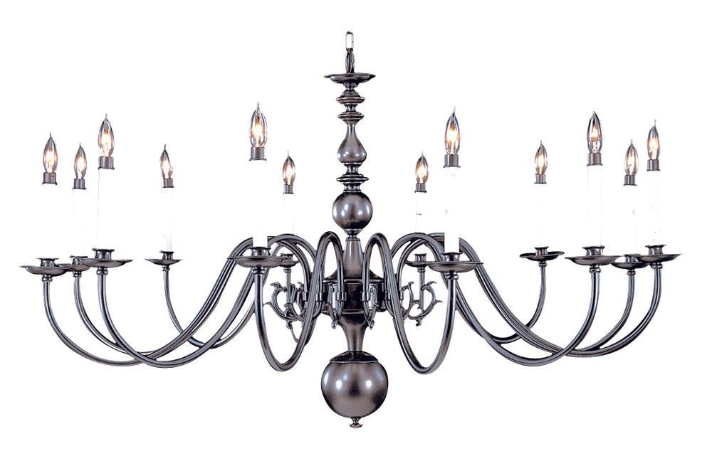 Framburg 12-light Timeless Colonial Jamestown Foyer Chandelier - Elegant American-made Lighting Fixture Mahogany Bronze Metal 9142 Mb