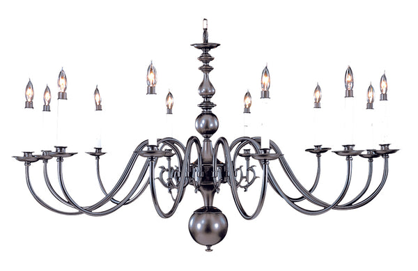 Framburg 12-light Timeless Colonial Jamestown Foyer Chandelier - Elegant American-made Lighting Fixture Mahogany Bronze Metal 9142 Mb
