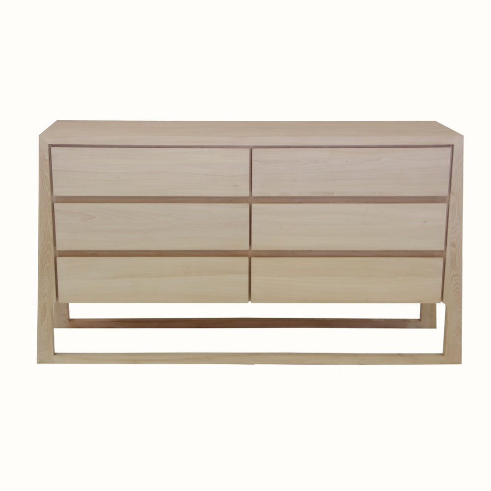 Lilys Lily Casa Vein Matched Six Drawers Dresser White Wash 9142