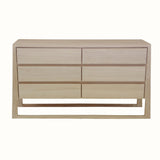 Lily Casa Vein Matched Six Drawers Dresser White Wash