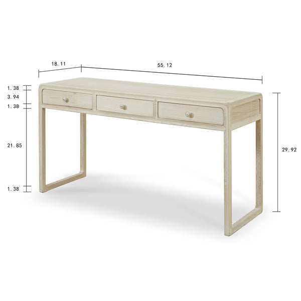Lilys Milo Three Drawers Desk 9143-W